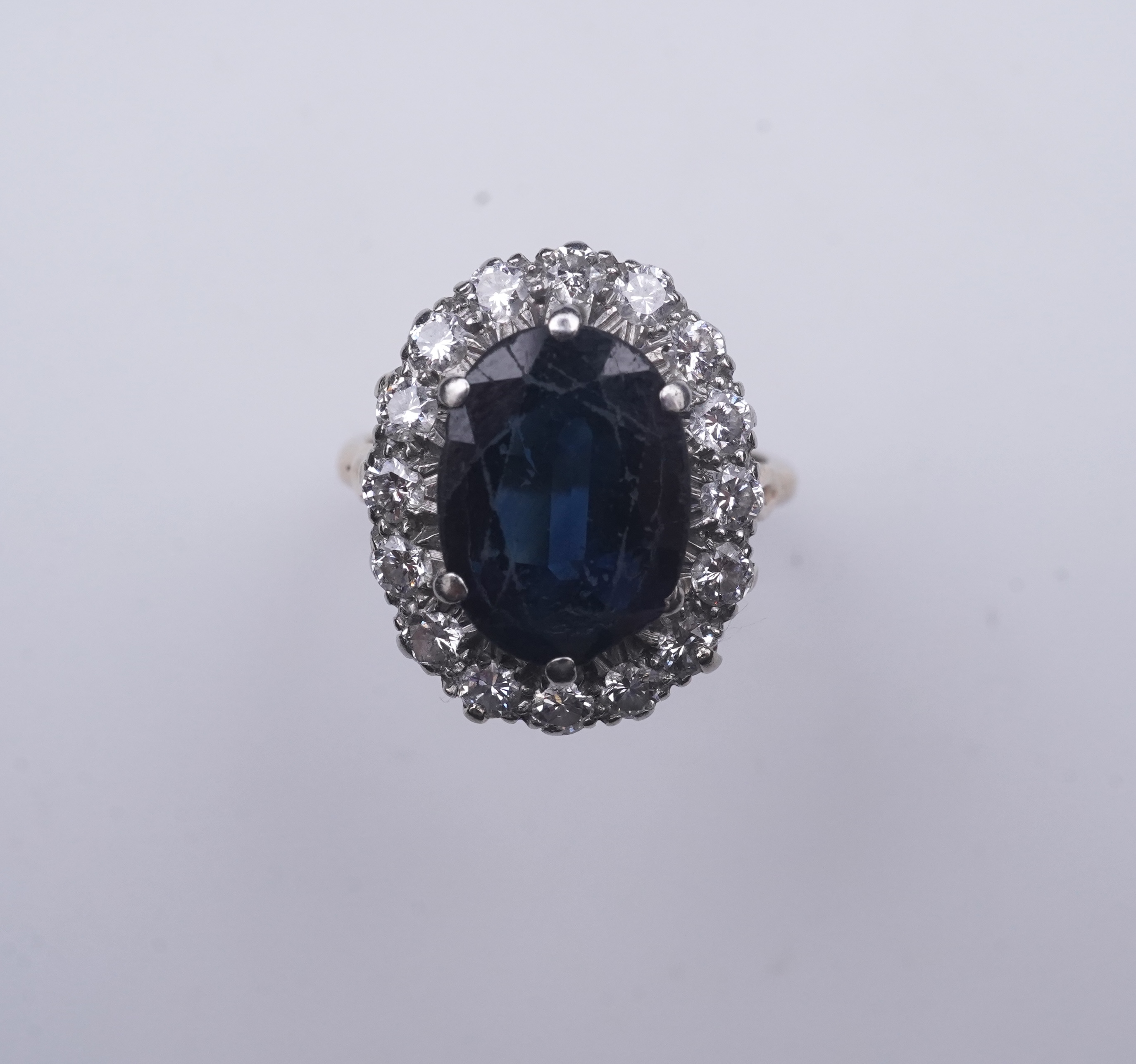 A sapphire and diamond ring